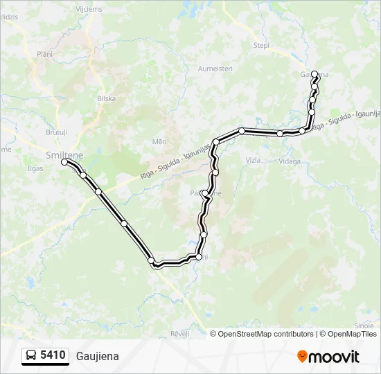 5410 Bus Line Map
