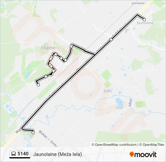 5140 Bus Line Map