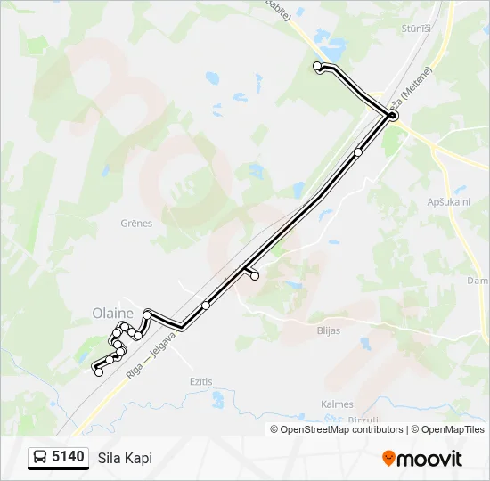 5140 Bus Line Map