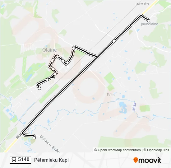 5140 Bus Line Map