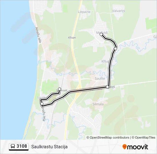 3108 Bus Line Map