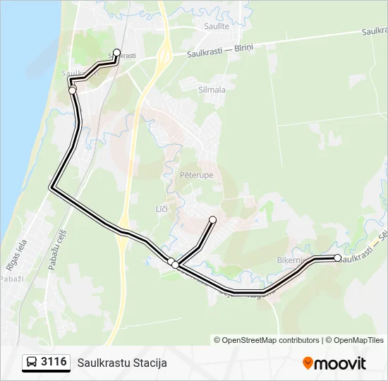 3116 Bus Line Map