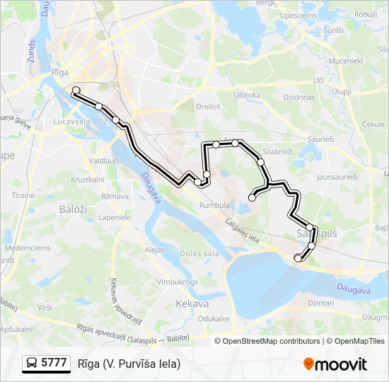 5777 Bus Line Map