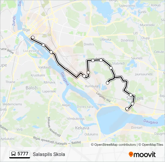5777 Bus Line Map