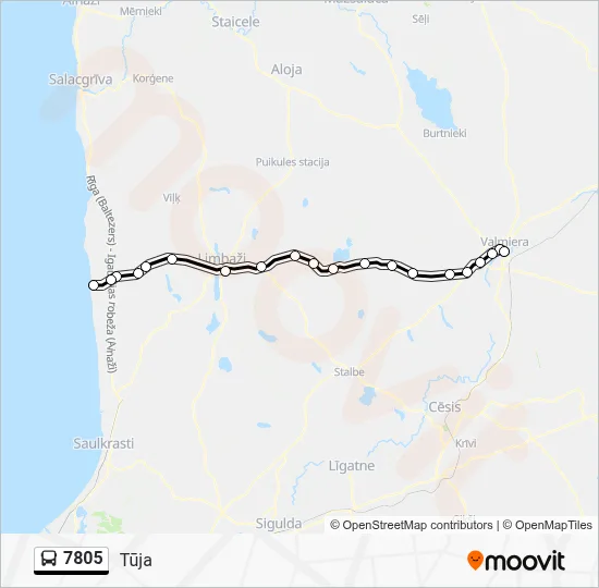 7805 Bus Line Map