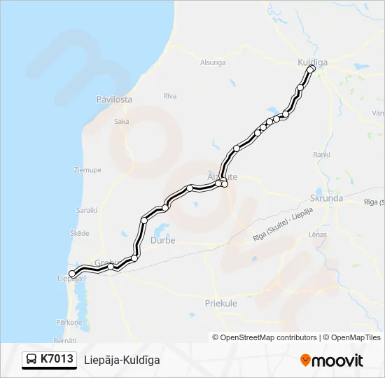 K7013 Bus Line Map