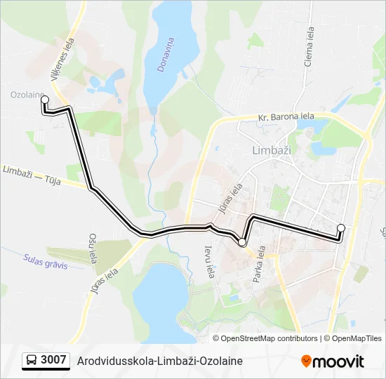 3007 Bus Line Map