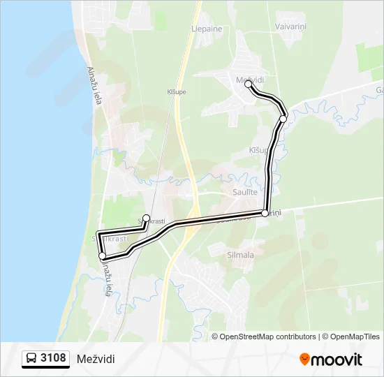 3108 Bus Line Map