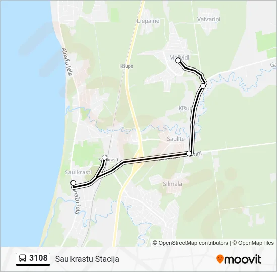3108 Bus Line Map