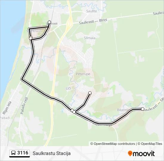 3116 Bus Line Map