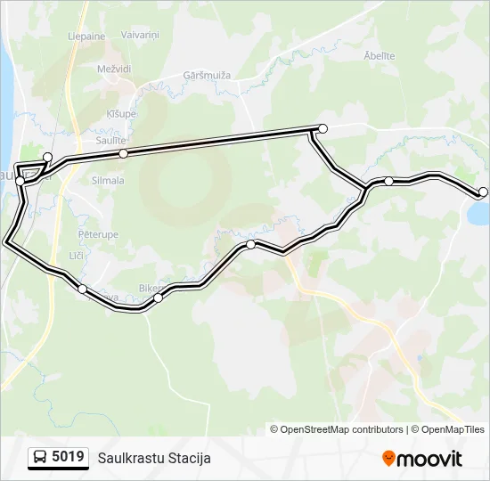 5019 Bus Line Map