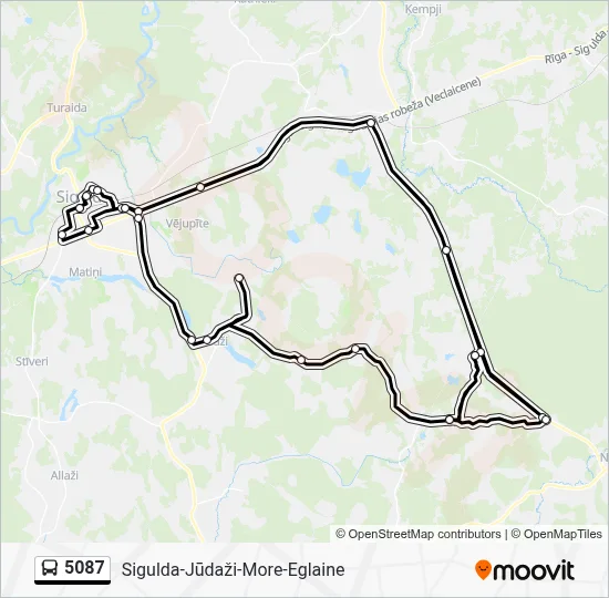 5087 Bus Line Map