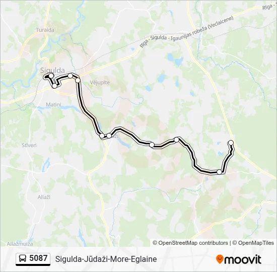 5087 Bus Line Map