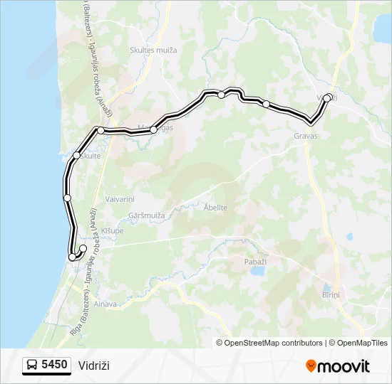 5450 Bus Line Map
