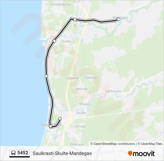 5452 Bus Line Map