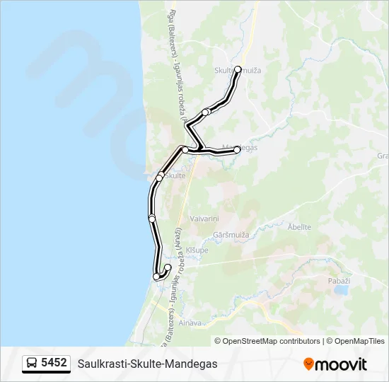 5452 Bus Line Map