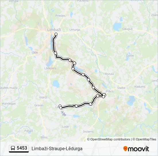 5453 Bus Line Map