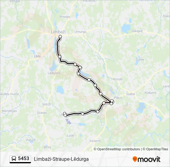5453 Bus Line Map