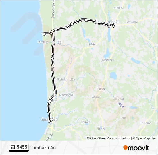 5455 Bus Line Map