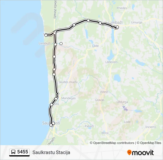 5455 Bus Line Map