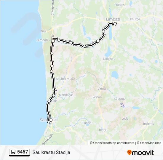 5457 Bus Line Map