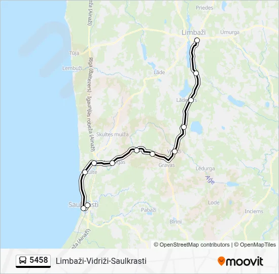 5458 Bus Line Map