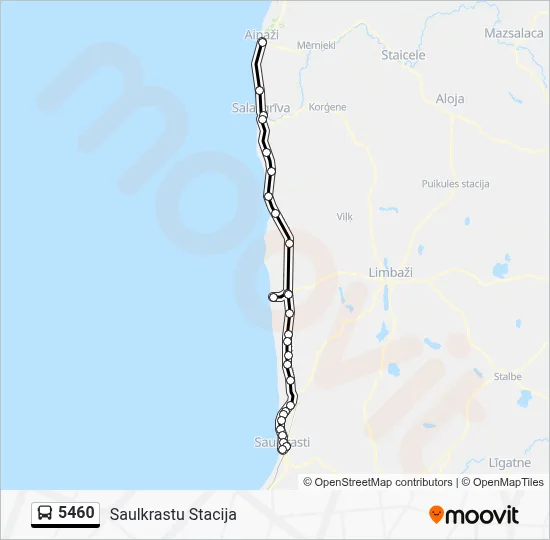 5460 Bus Line Map