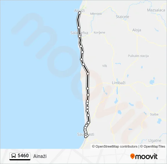 5460 Bus Line Map