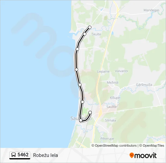5462 Bus Line Map