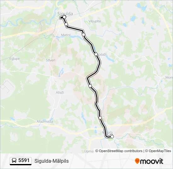 5591 Bus Line Map
