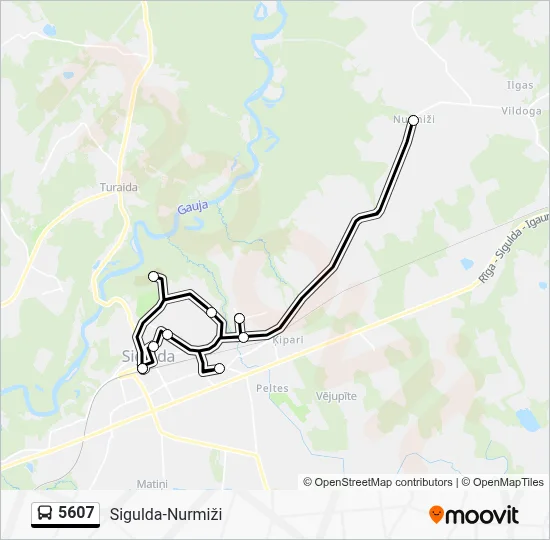5607 Bus Line Map
