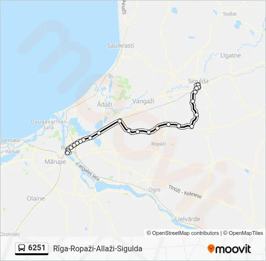 6251 Bus Line Map