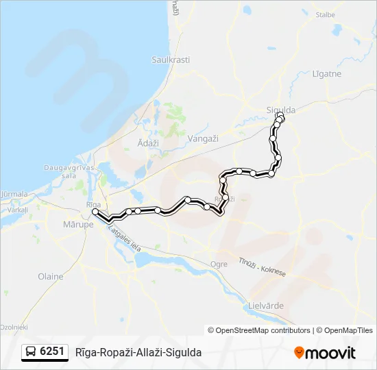 6251 Bus Line Map