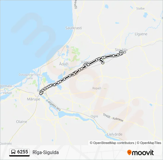 6255 Bus Line Map