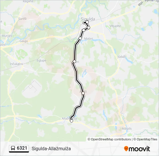 6321 Bus Line Map