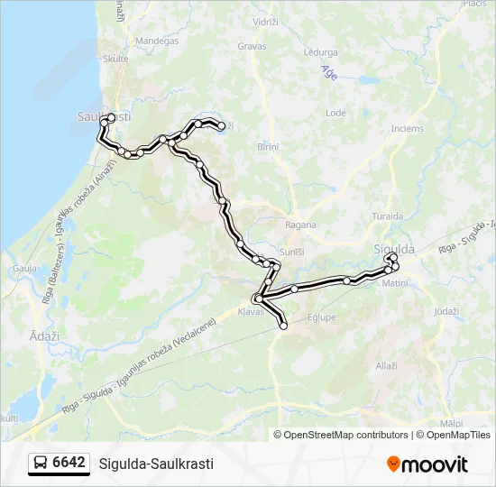 6642 Bus Line Map