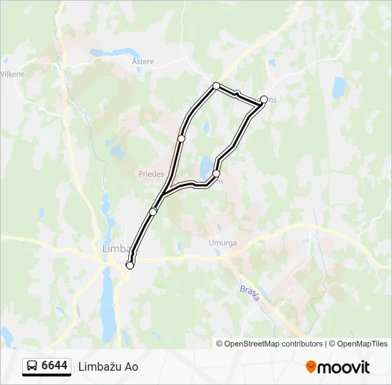 6644 Bus Line Map