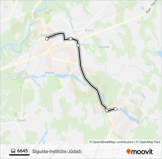 6645 Bus Line Map