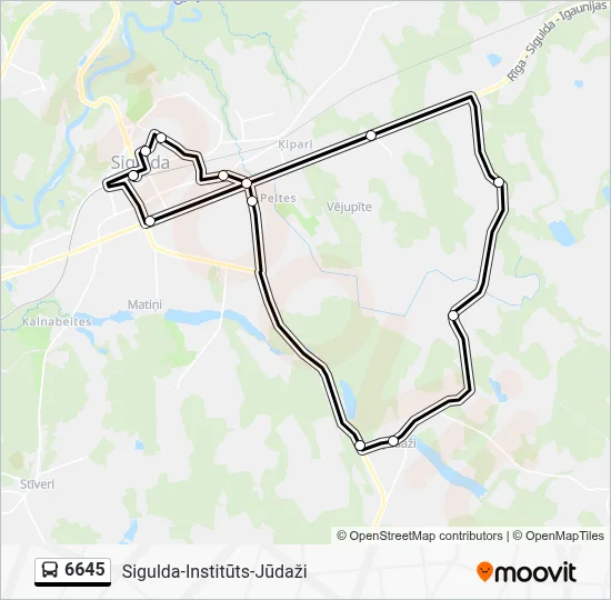6645 Bus Line Map