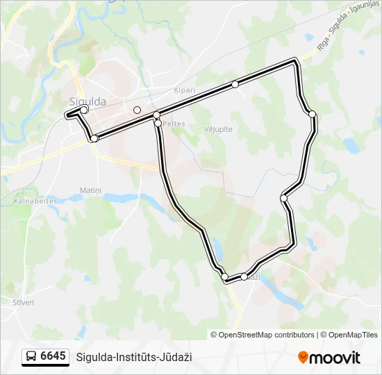 6645 Bus Line Map