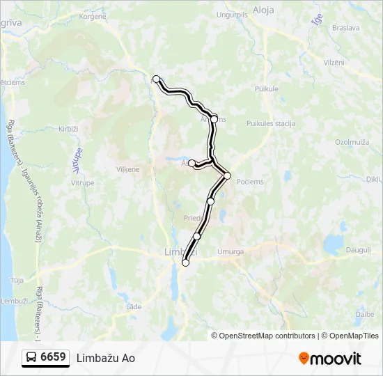 6659 Bus Line Map