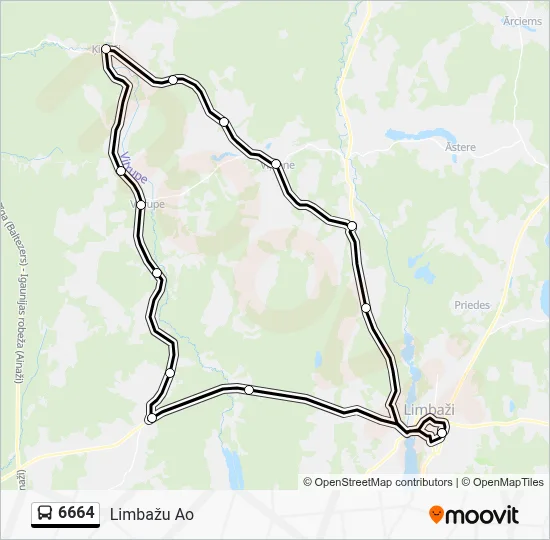 6664 Bus Line Map