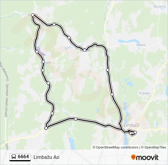 6664 Bus Line Map