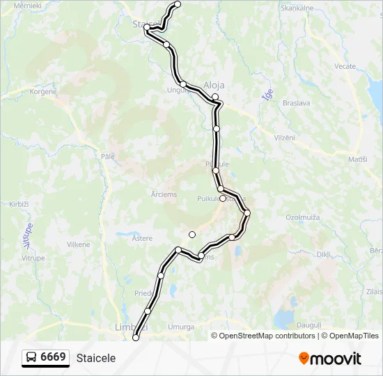 6669 Bus Line Map