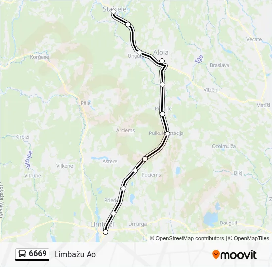 6669 Bus Line Map
