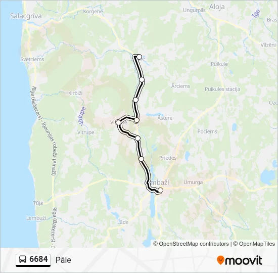 6684 Bus Line Map