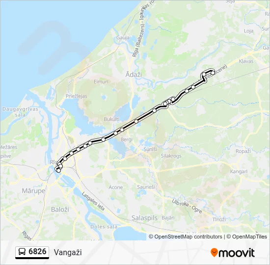 6826 Bus Line Map