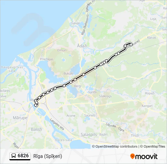6826 Bus Line Map