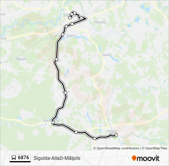 6876 Bus Line Map