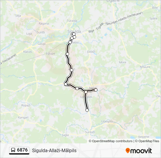 6876 Bus Line Map